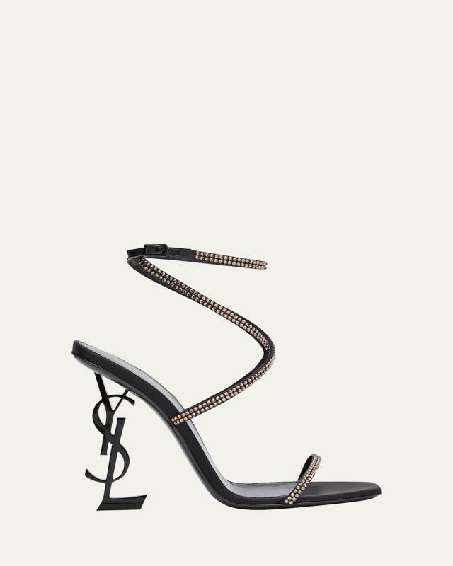 Opyum YSL Strass Ankle-Strap Sandals